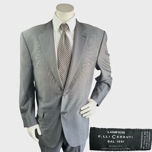 Lanificio Cerruti Dal 1881 Super 180 Zegna Handmade 2pc Men Suit 42-44R 39-40x29